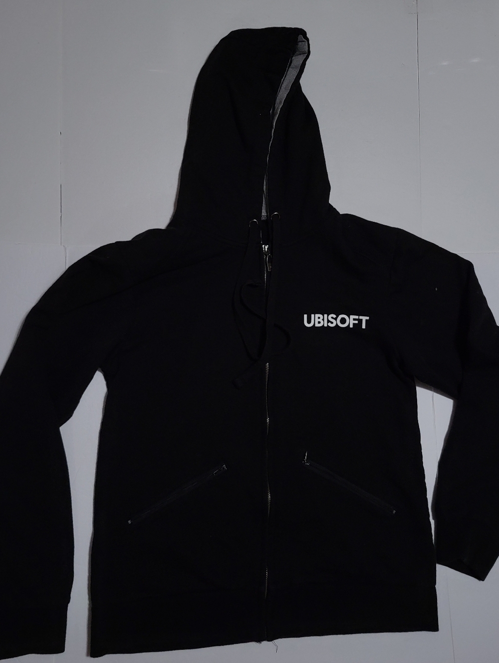 (#AA) UBI WORKSHOP Men's Black Full-Zip Hoodie